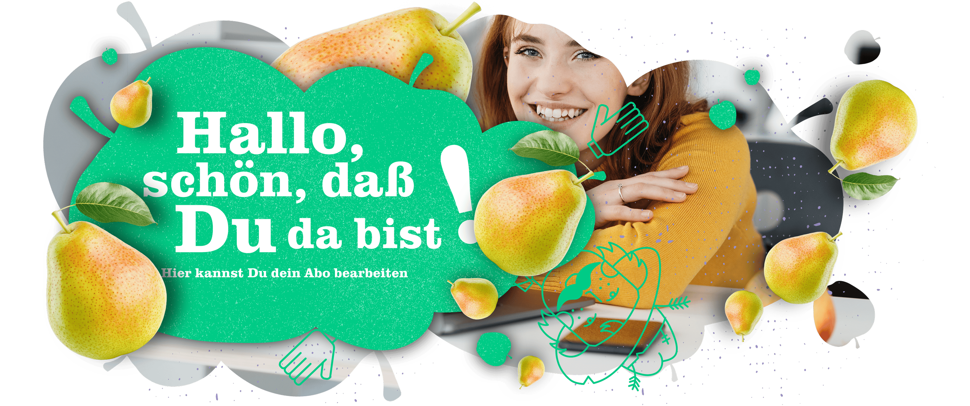 Hallo, schön dass Du da bist Header